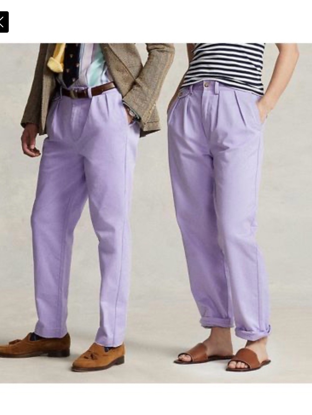 Ralph Lauren Unisex Lavender Heritage Chinos - New With Tags